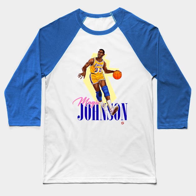 Magic Johnson Baseball T-Shirt by Vallegrito